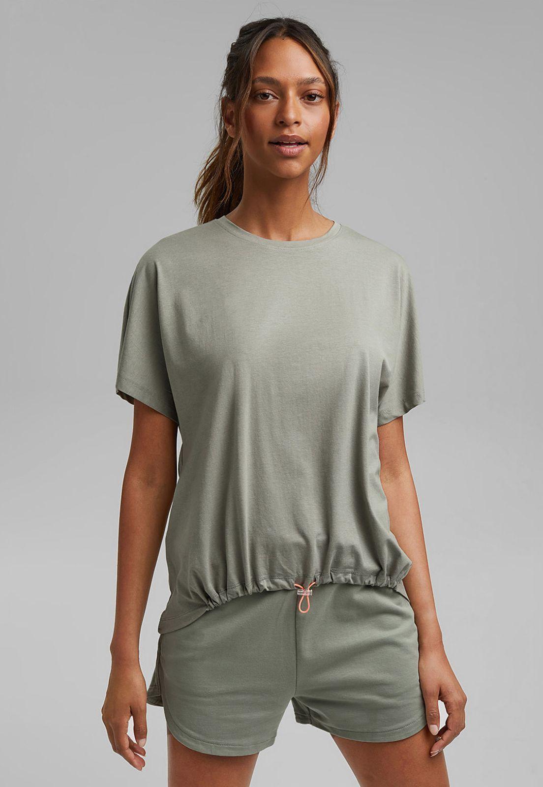 Polera Deportiva Mujer Manga Corta En Tencel Esprit-0