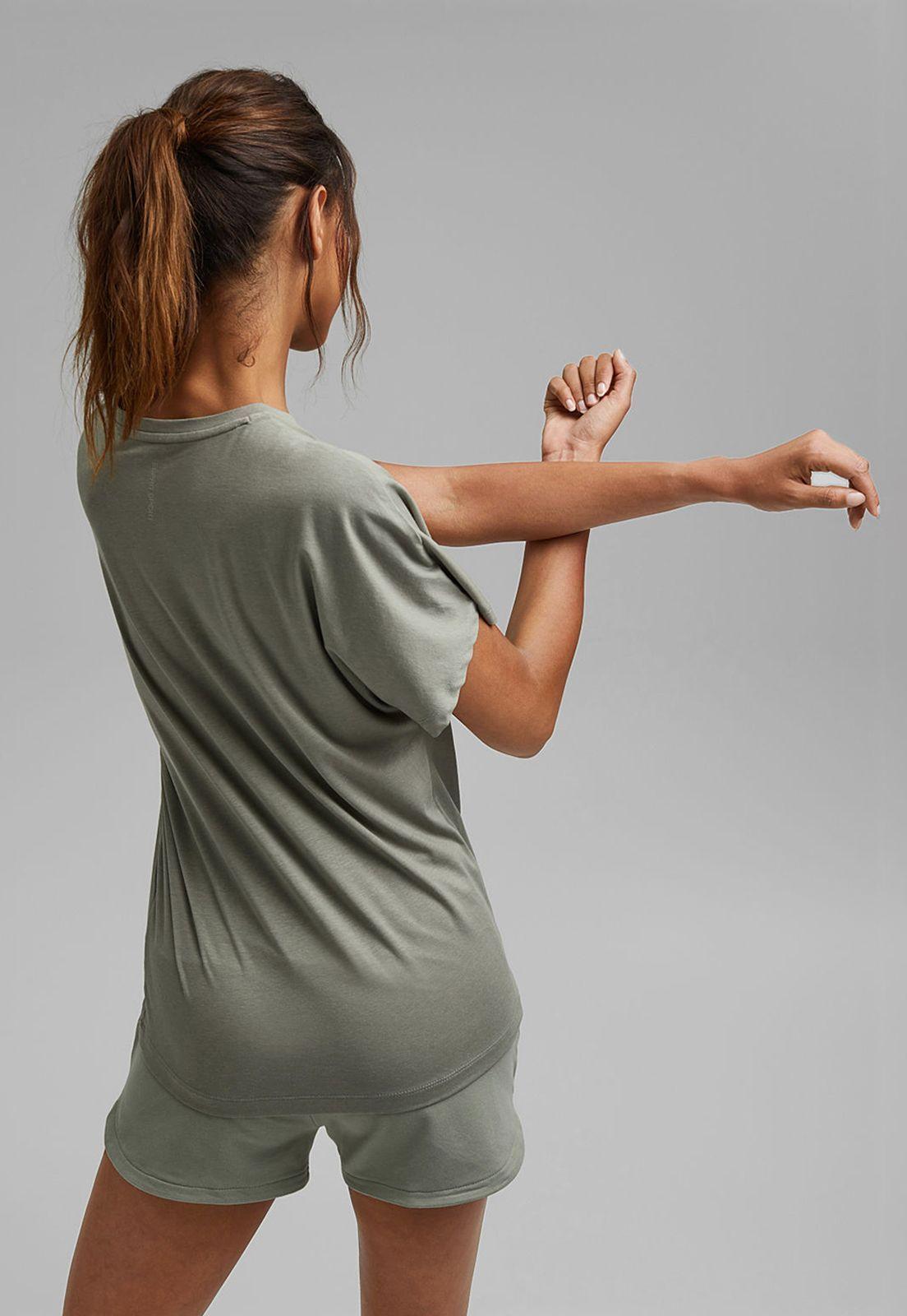 Polera Deportiva Mujer Manga Corta En Tencel Esprit-1
