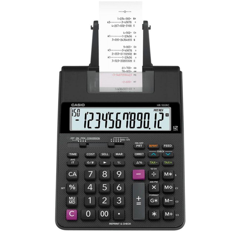 Calculadora Sumadora con Impresión HR100RC-0