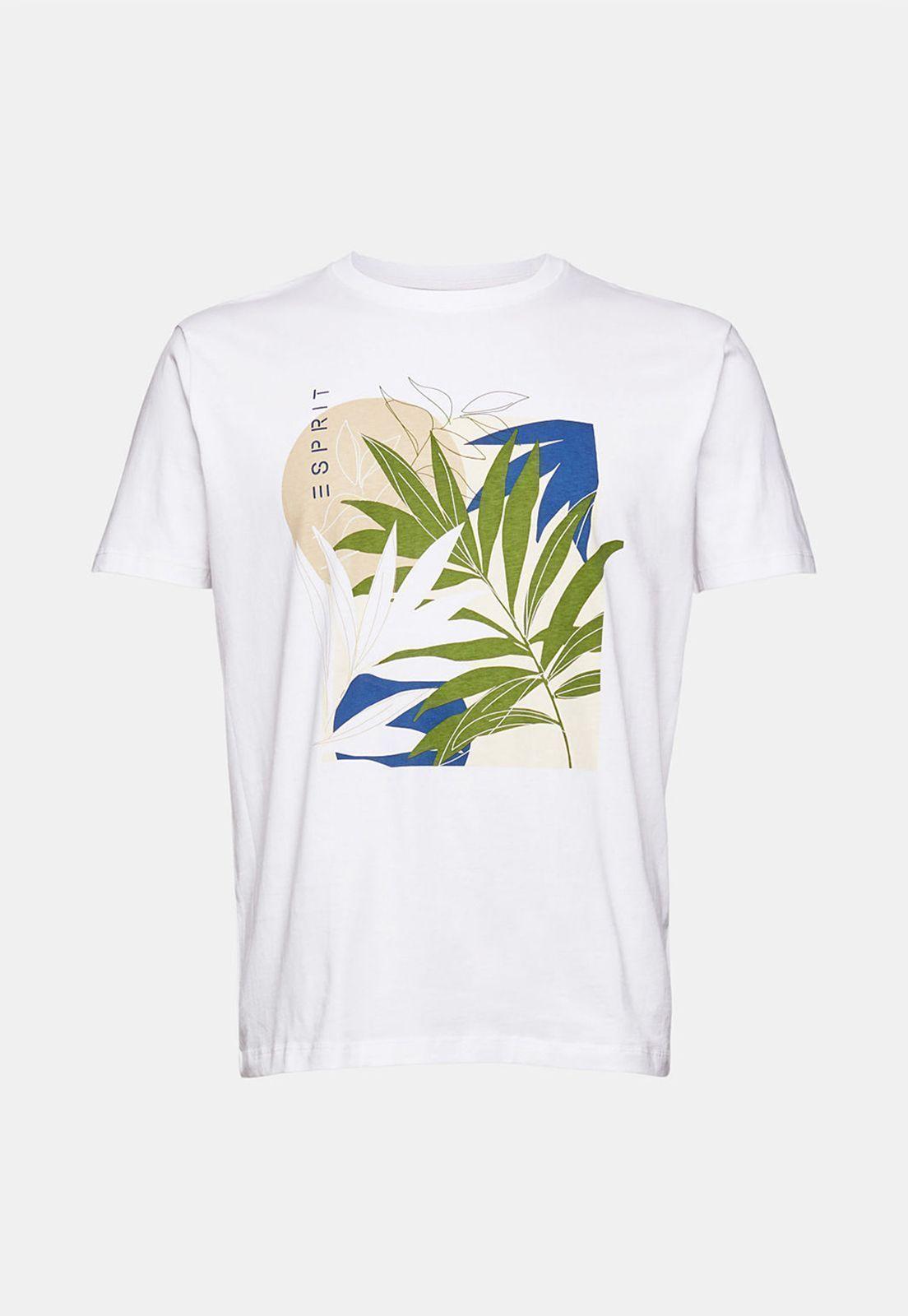 Polera Con Estampado De Plantas Esprit Azul marino-3