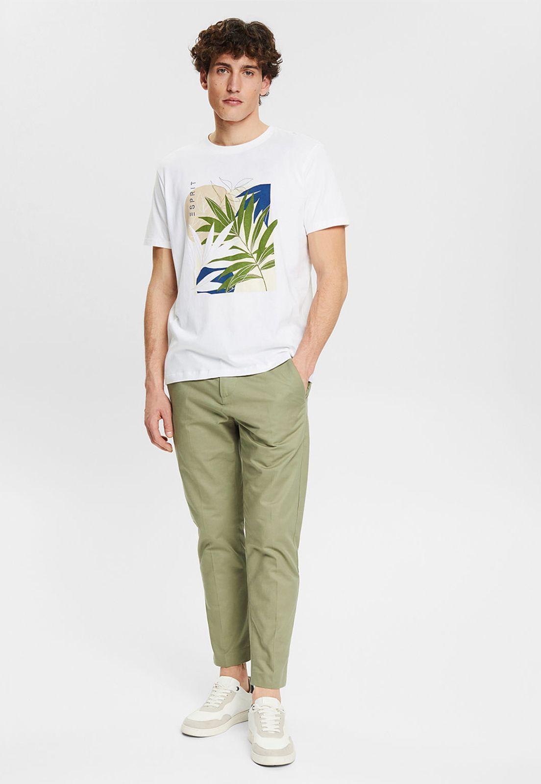 Polera Con Estampado De Plantas Esprit Azul marino-2