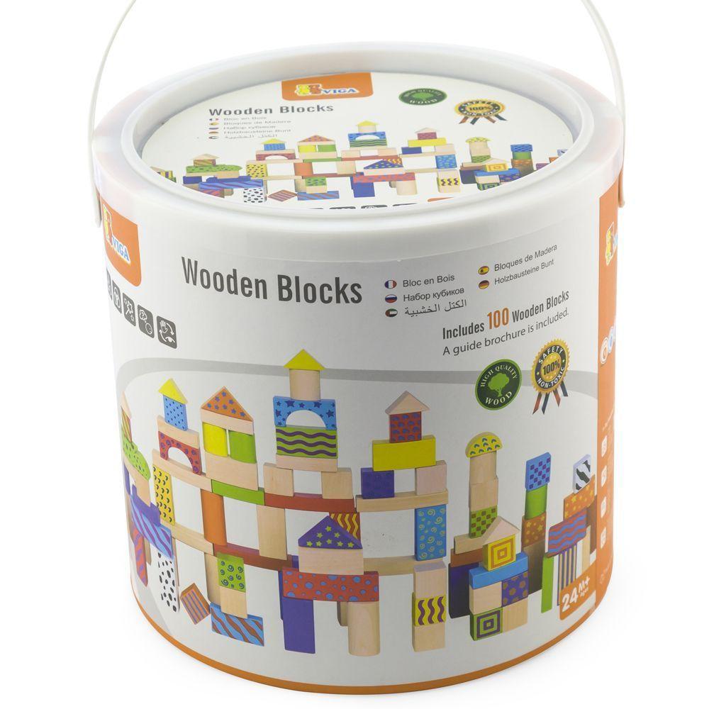 Juguete Madera Construccion 100 blocks-3