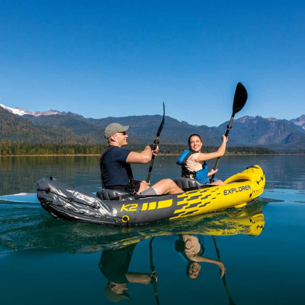 Kayak Inflable Explorer K2 Set Capacidad 2-8