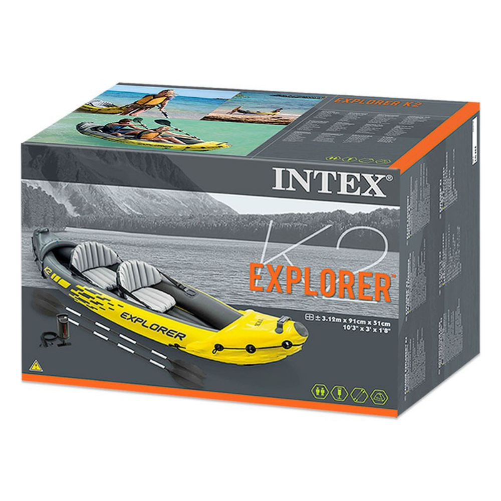 Kayak Inflable Explorer K2 Set Capacidad 2-6