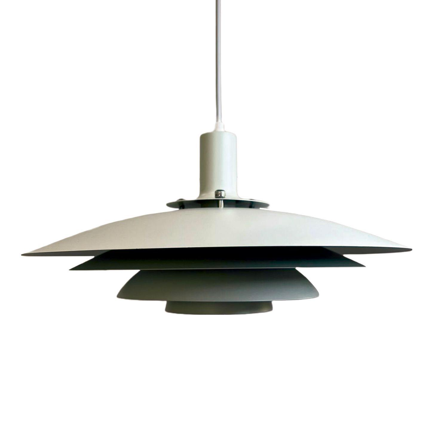 Lámpara Colgante E-27 Diseño Con Cuatro Pantallas Blanco-3