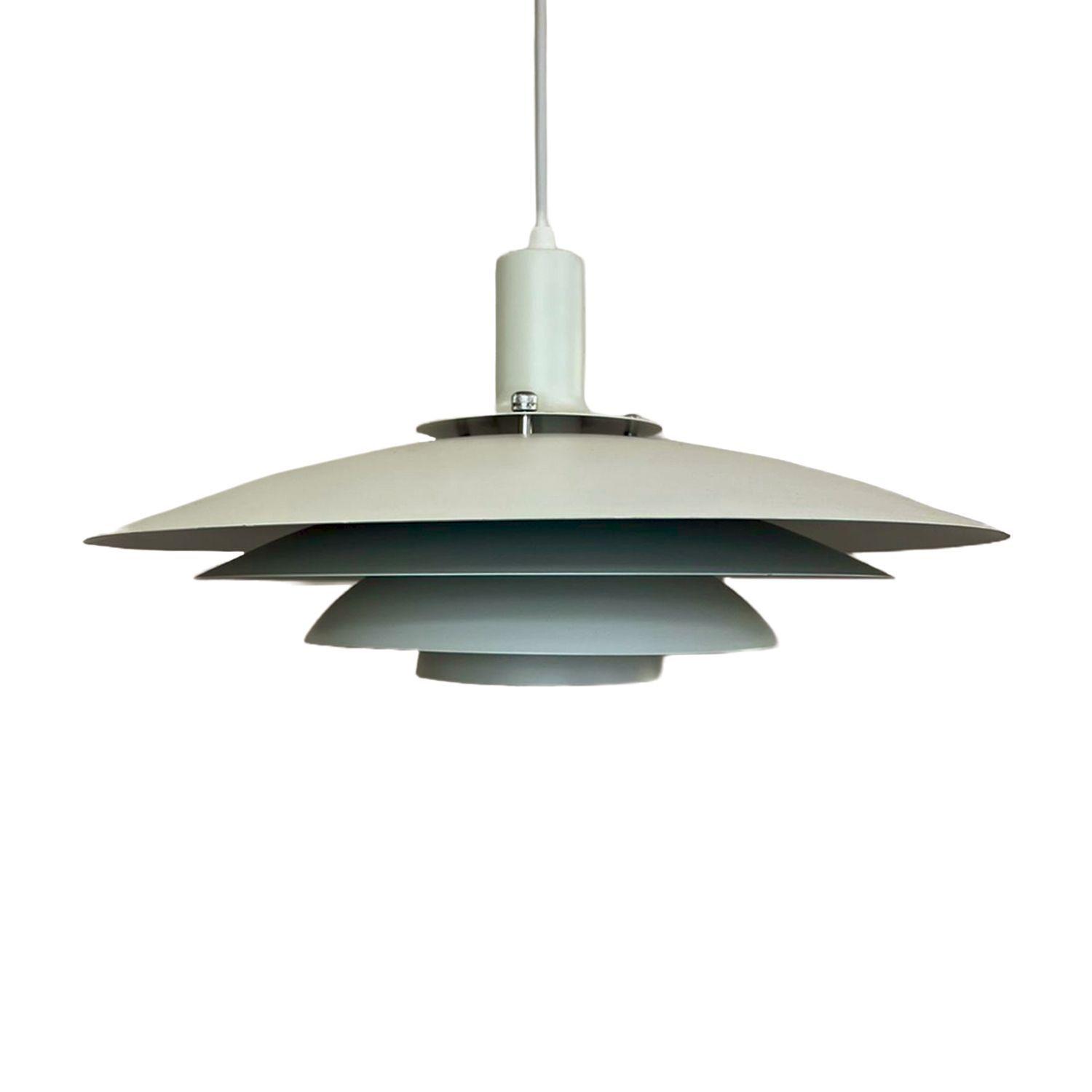 Lámpara Colgante E-27 Diseño Con Cuatro Pantallas Blanco-2