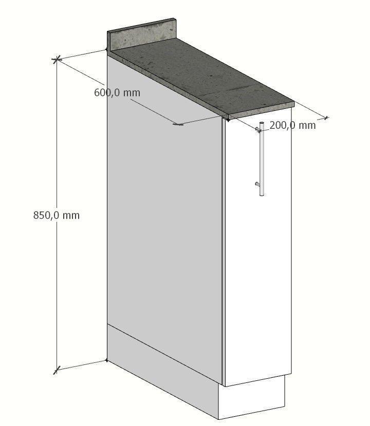MUEBLE COCINA MODULAR 100% ARMADO CUBIERTA 1 PUERTA 20CMS-3