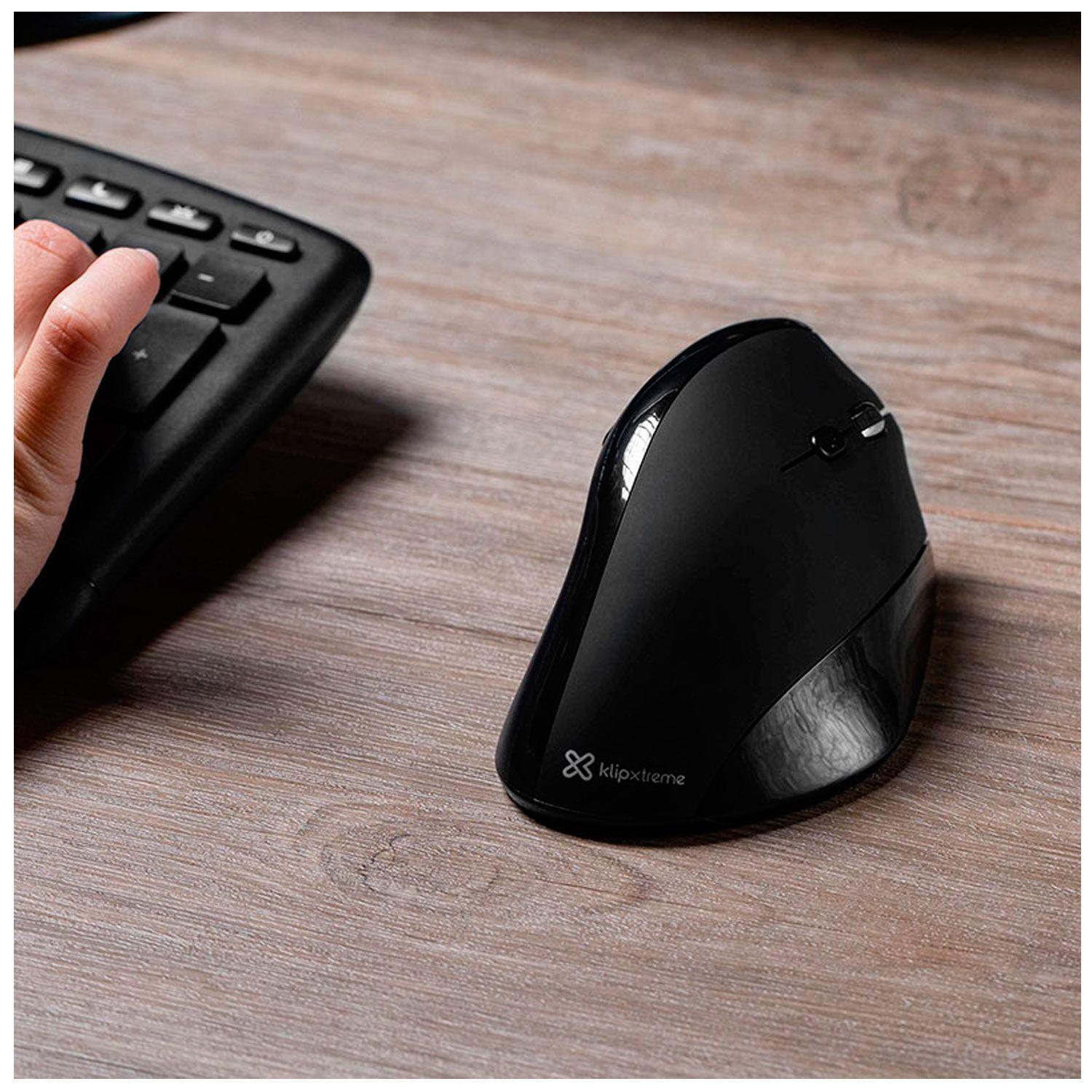 Klip Xtreme Mouse Vertical Ergonómico 6 Botones Inalámbrico-4