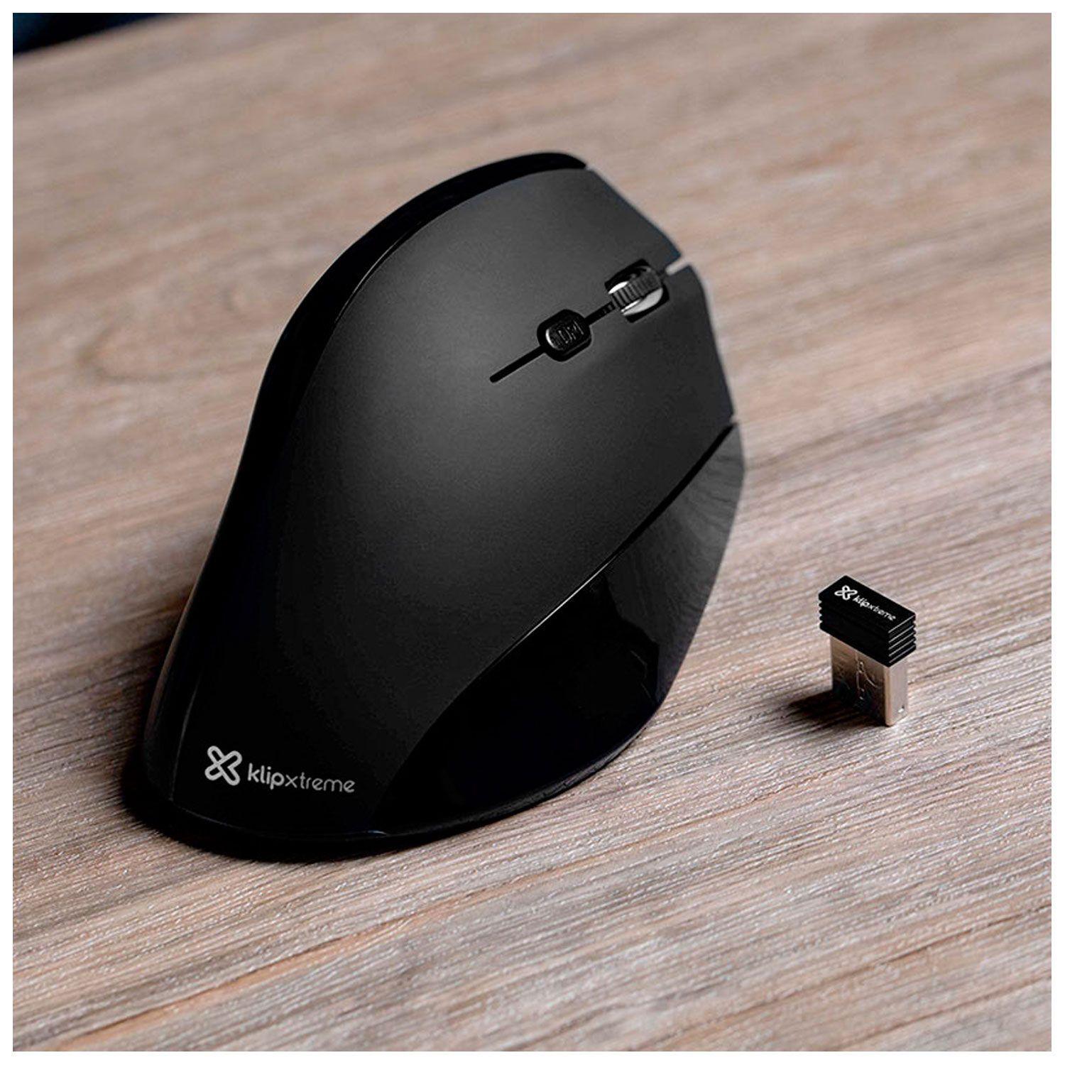 Klip Xtreme Mouse Vertical Ergonómico 6 Botones Inalámbrico-2