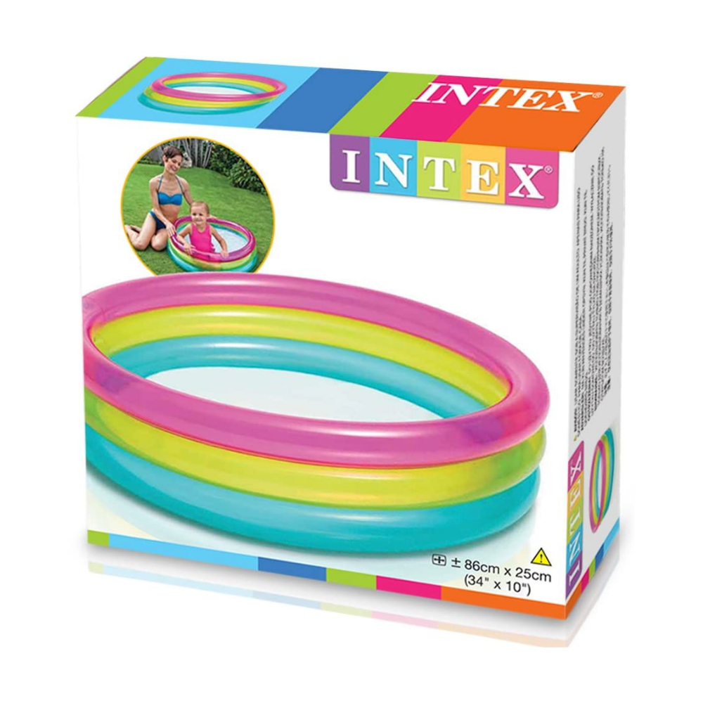 Piscina Bebé Inflable Rainbow 86x25 Cm-1
