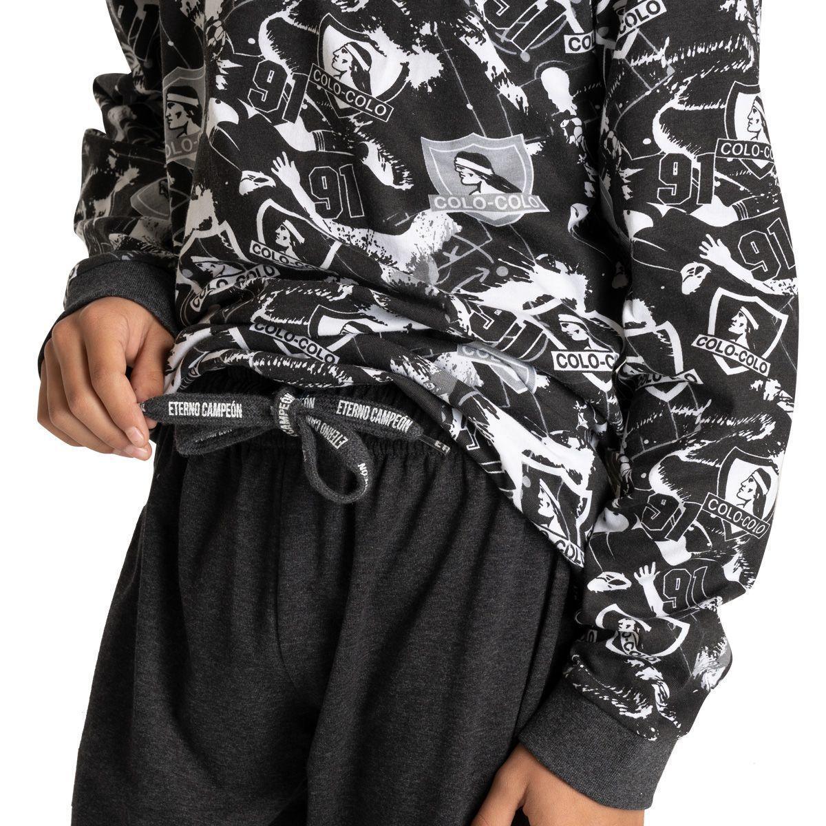 Pijama De Algodón Niño Invierno Colo Colo C1 Top-2