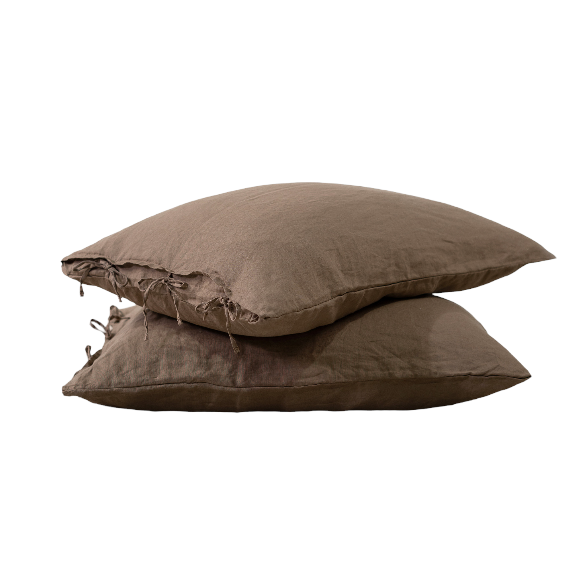 Funda Almohada Lino Lilah - Castaña / 50x90-0