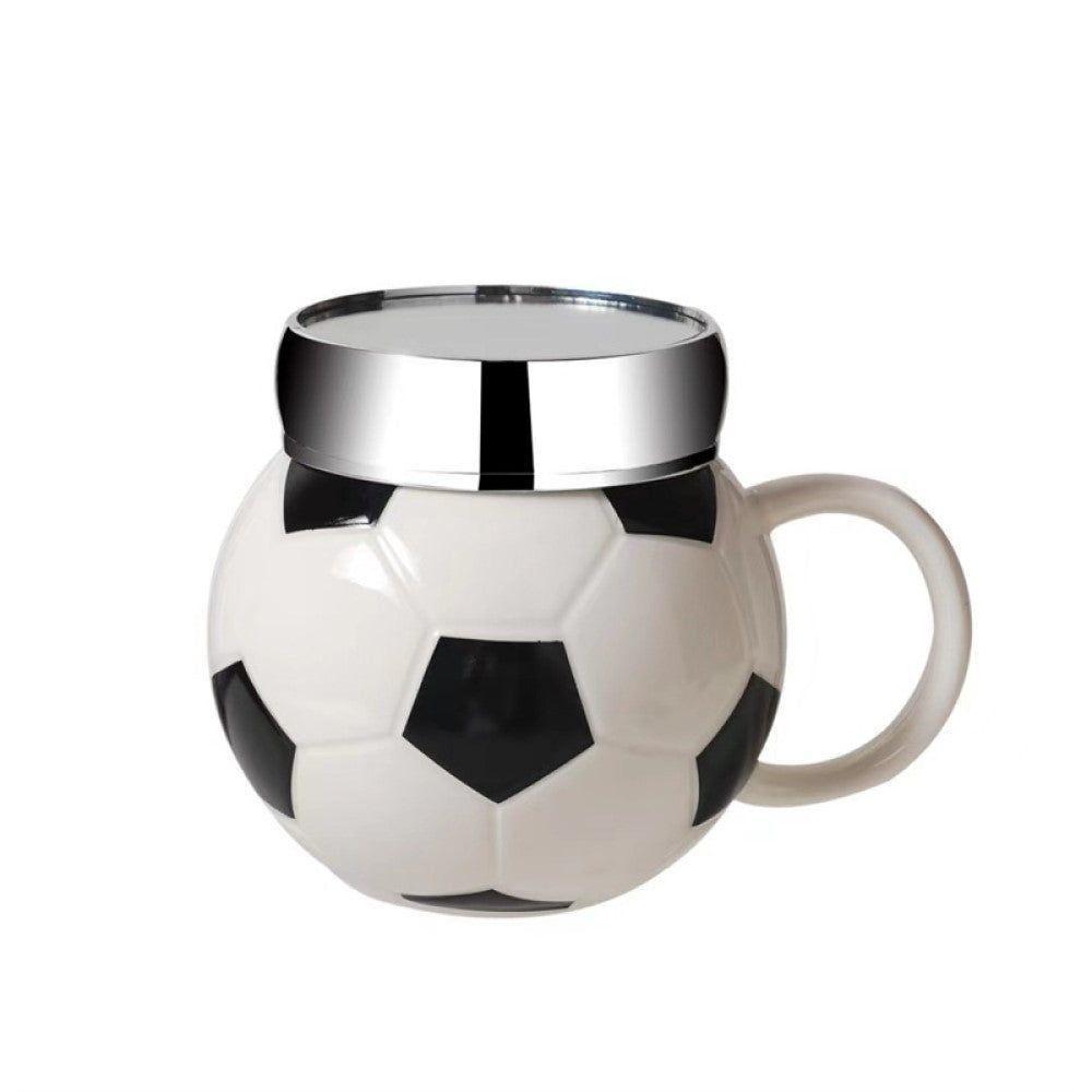 Tazon Pelota Balon Futbol Ceramica Tapa Termica 400ml-0