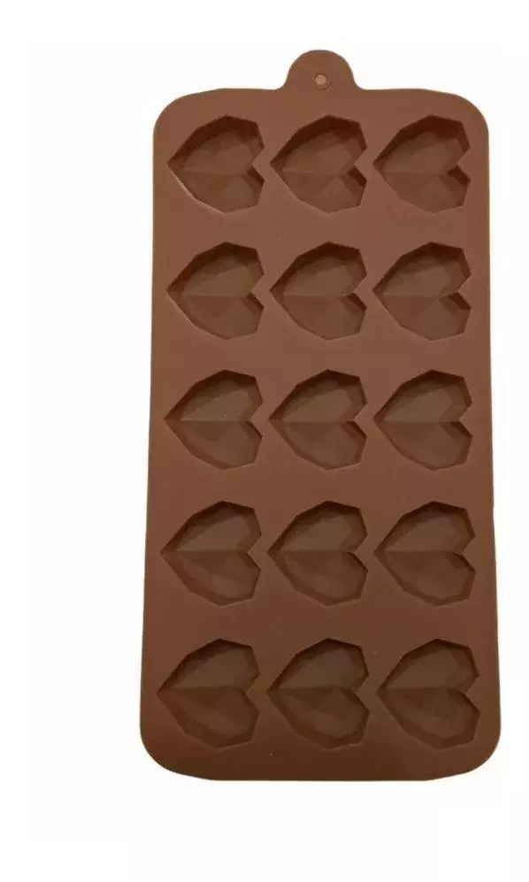 Molde Mini Corazon Diamante Molde Corazón Geometrico 15-5