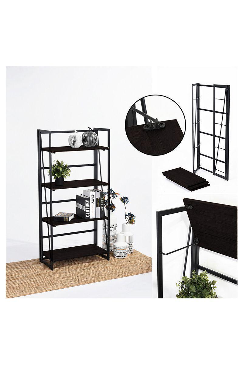 Estante Plegable 4 Niveles MDF 60x30x125cm-4