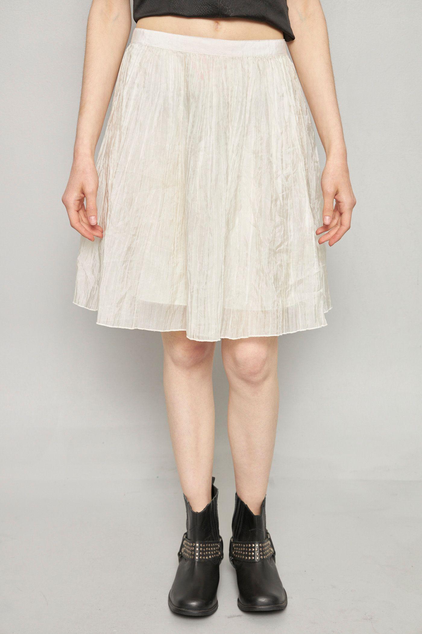Falda casual reciclado blanco club monaco talla S -0