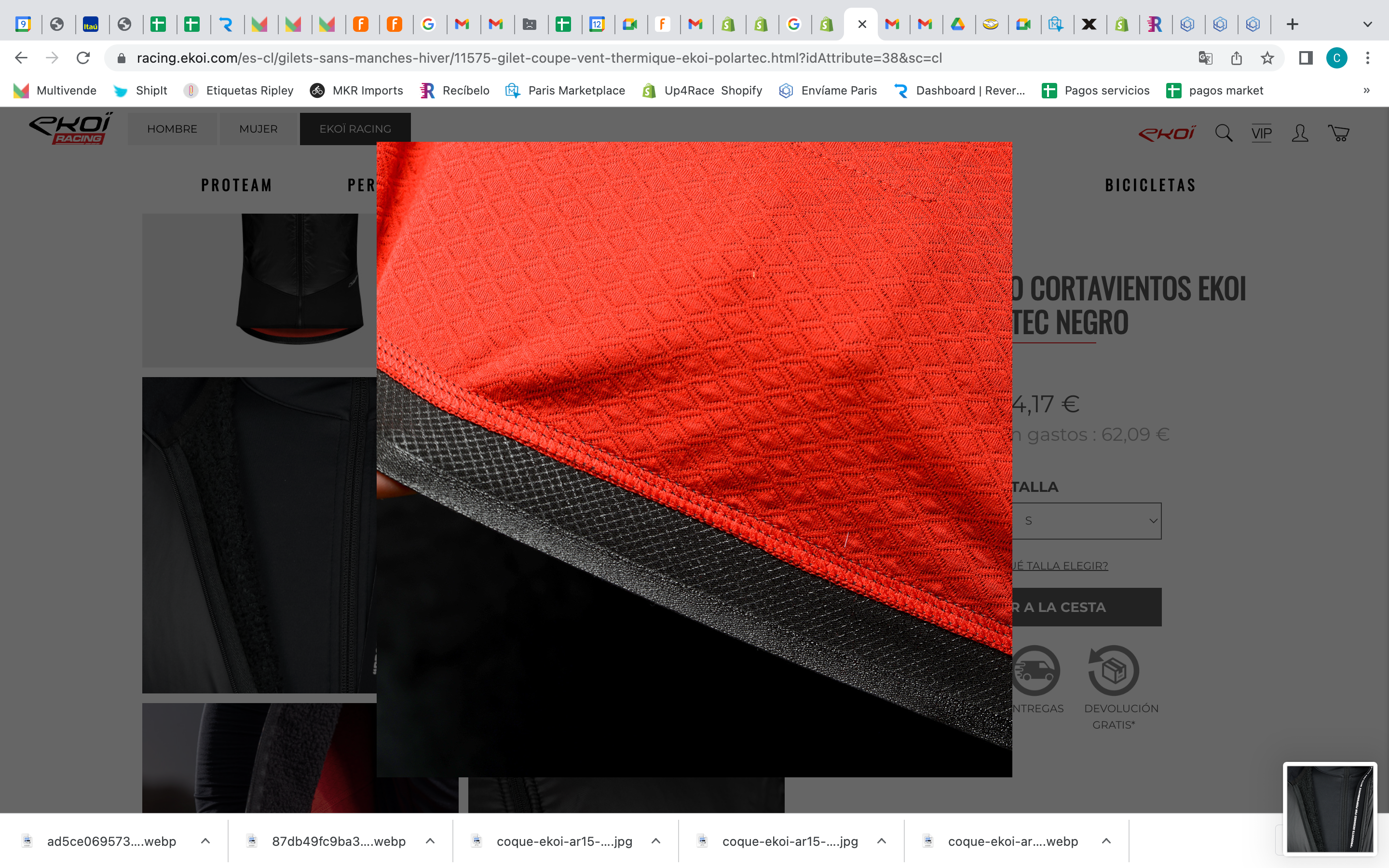 Chaleco Cortaviento Térmico Polartec hombre - Negro - EKOI-3