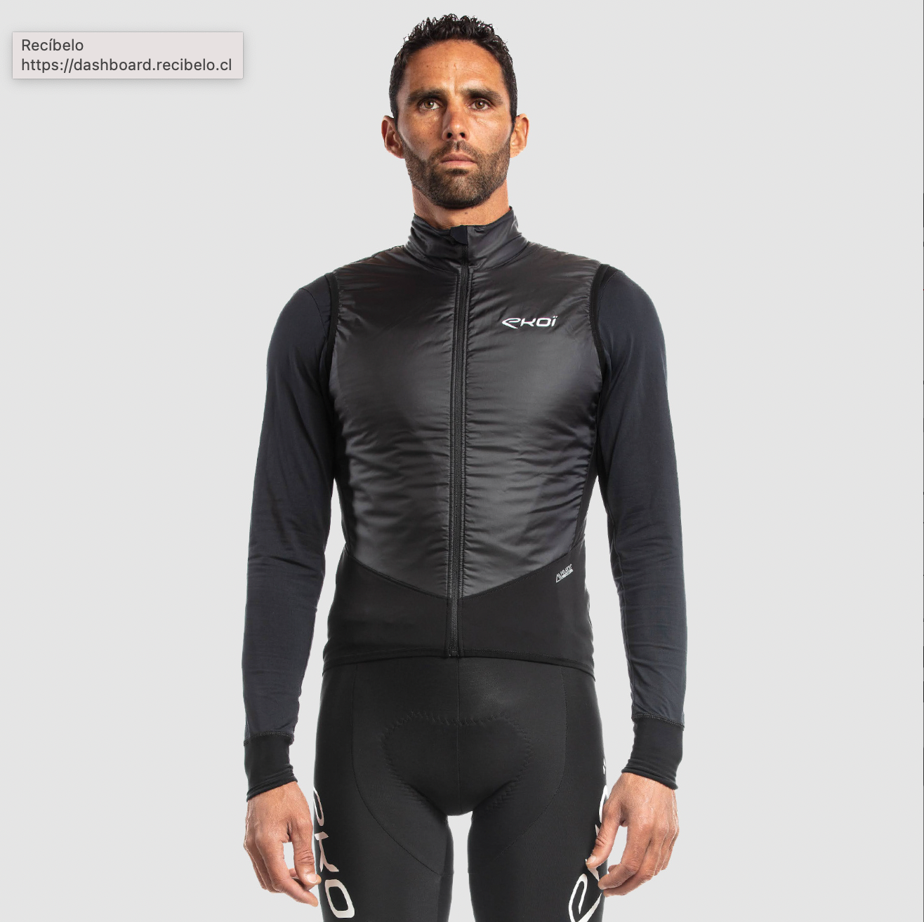 Chaleco Cortaviento Térmico Polartec hombre - Negro - EKOI-6