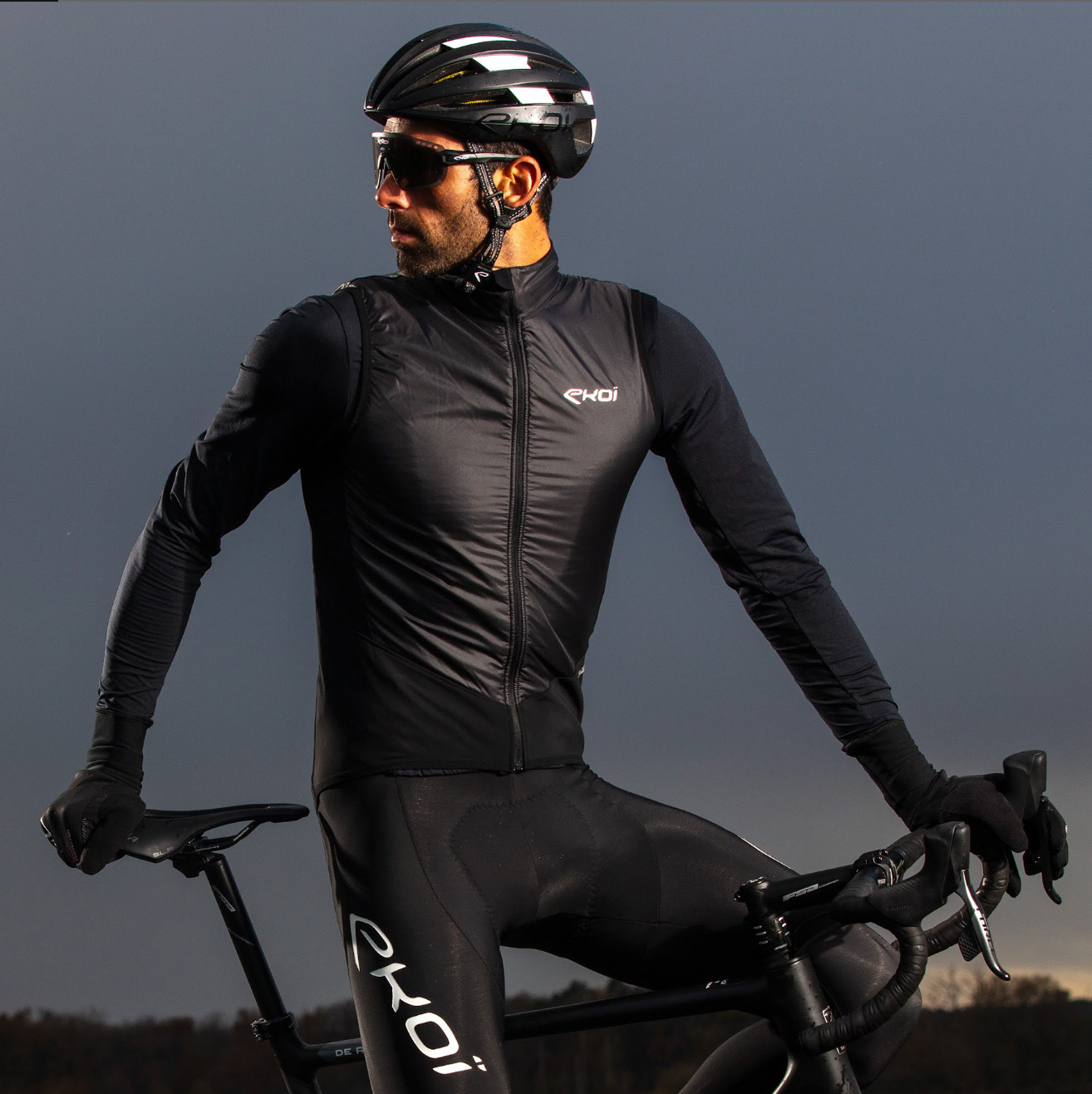 Chaleco Cortaviento Térmico Polartec hombre - Negro - EKOI-7