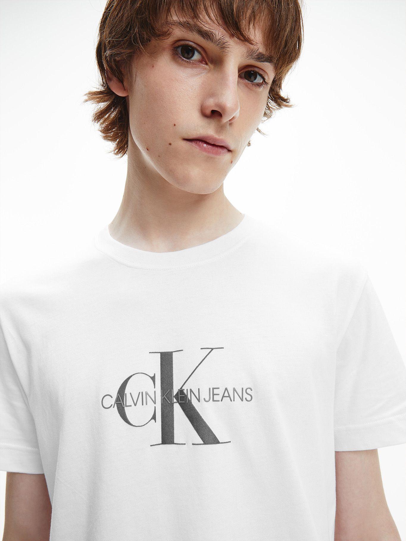 Polera Monogram Flock Blanco Calvin Klein-3