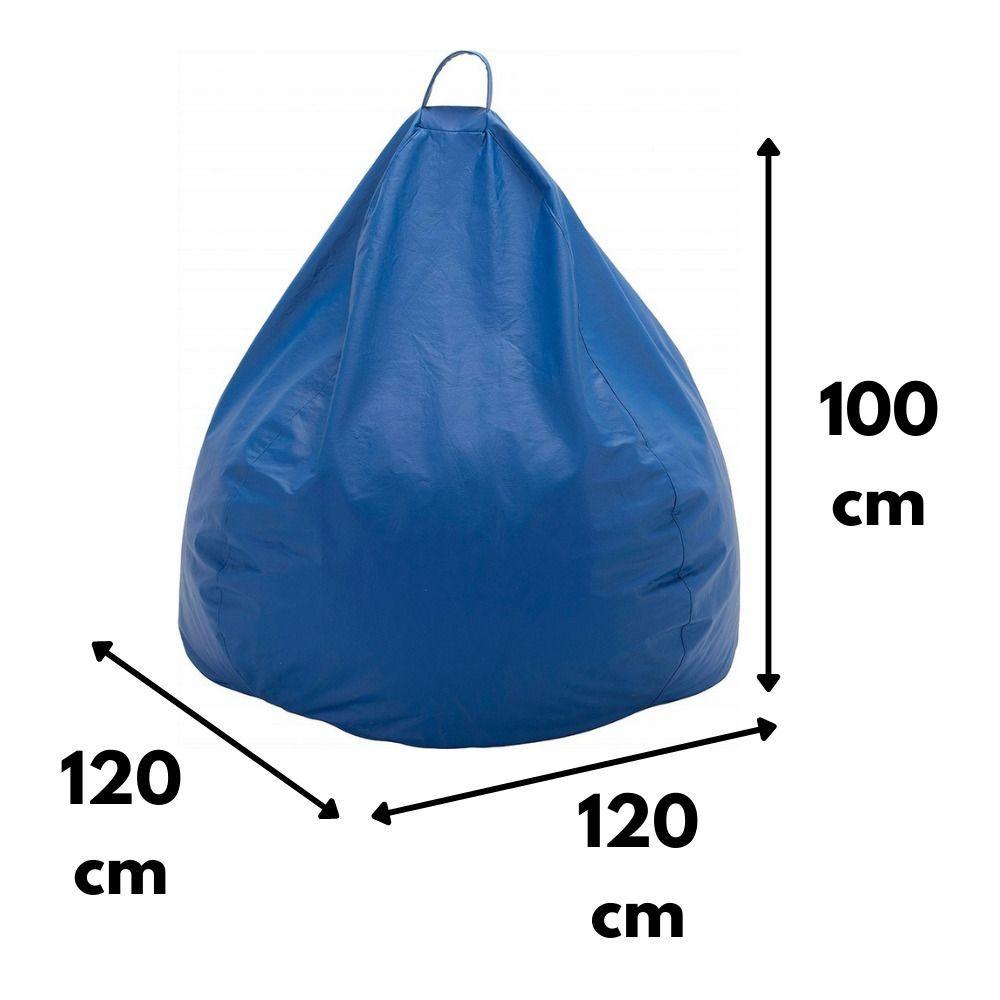 Pera Azul Eco Cuero 100x120x120 Cm Máxima Design-2