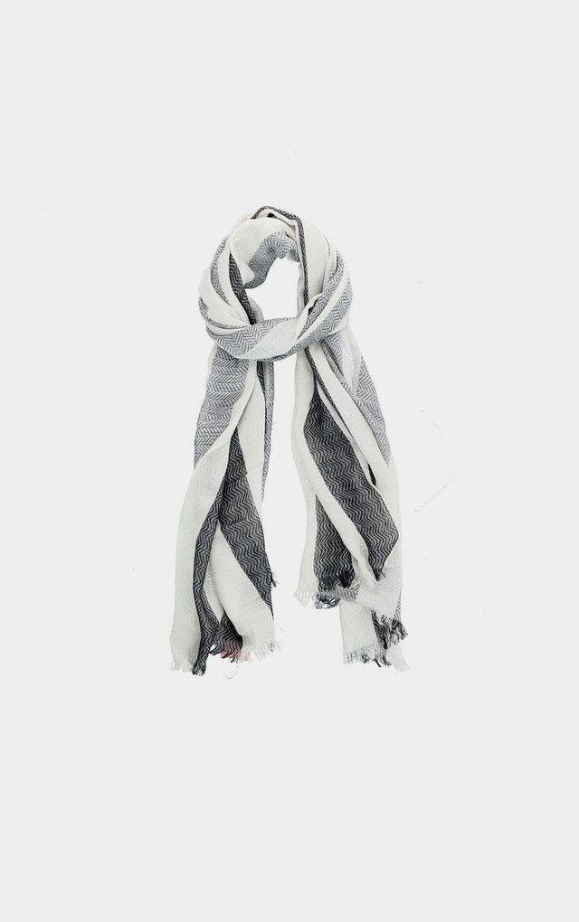 Pañuelo Liso Rayas Negro i-D-0