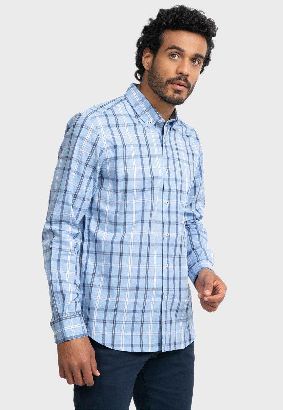 Camisa Sport Escocesa Azul Arrow-0