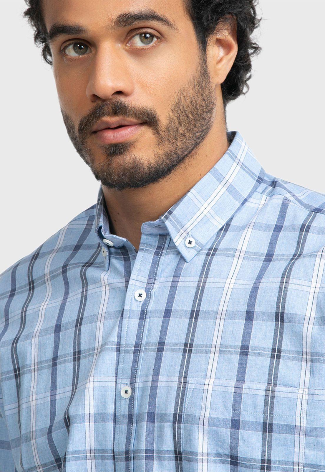 Camisa Sport Escocesa Azul Arrow-2