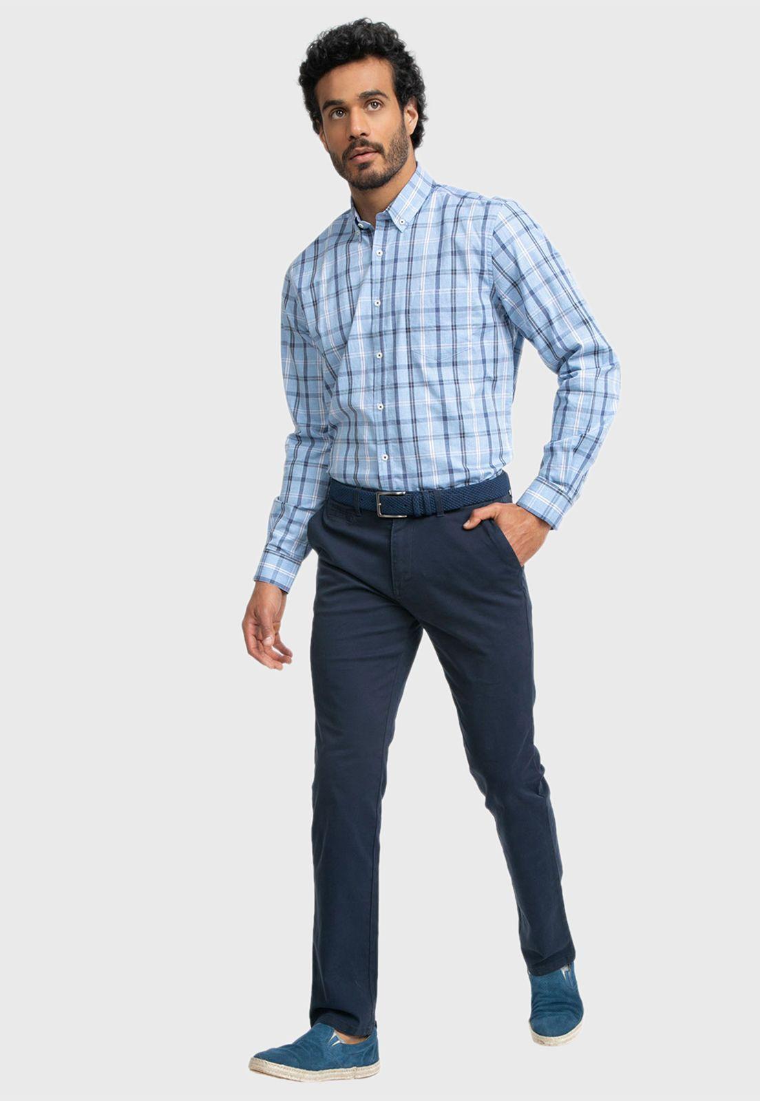 Camisa Sport Escocesa Azul Arrow-4