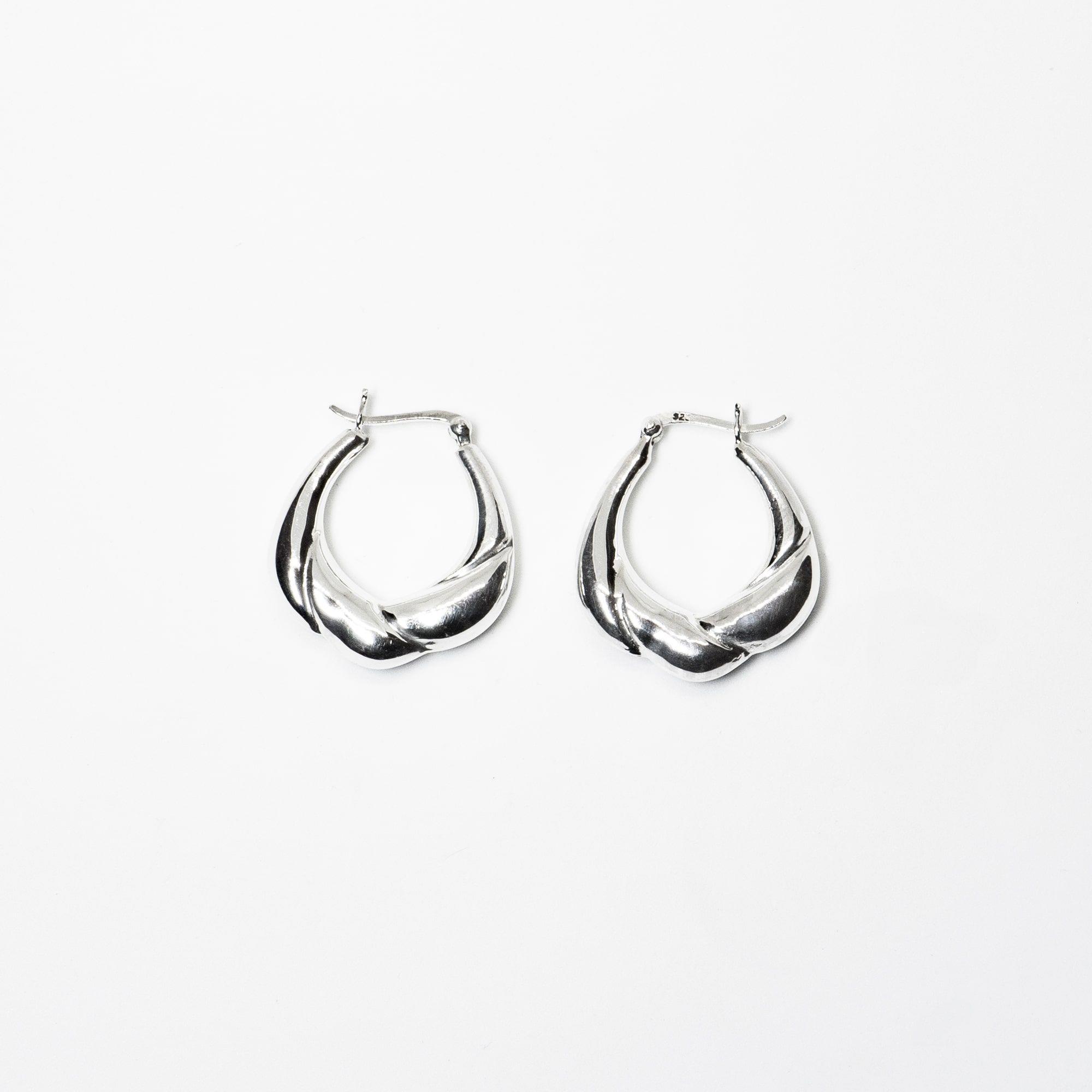 Argolla Plata inflada 25 mm / 4 mm. Plata Philippa Joyas-0