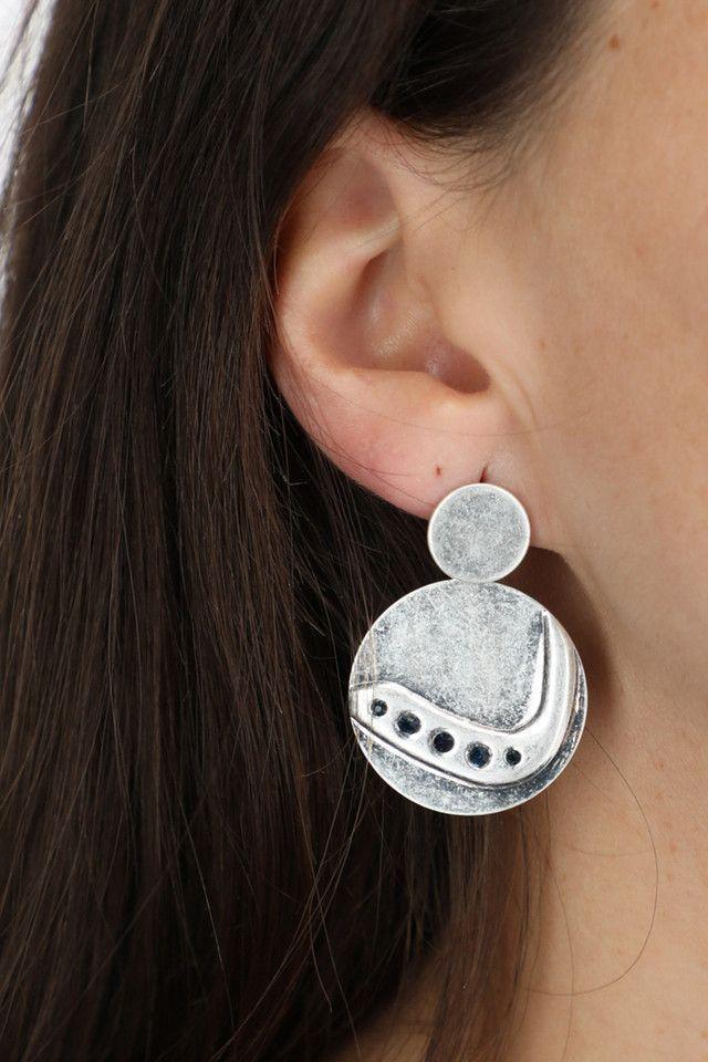 Aro Mediano Coin Plateado Humana-1