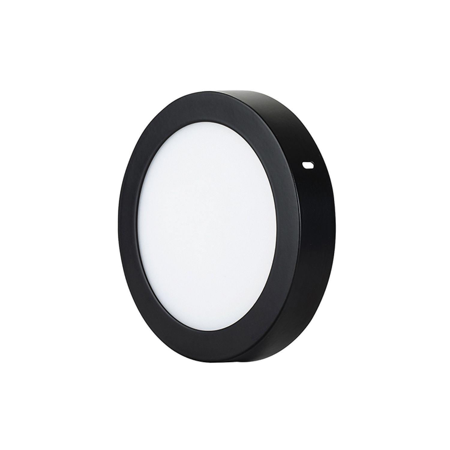 Panel Redondo LED Sobrepuesto Negro 18W Frío-2