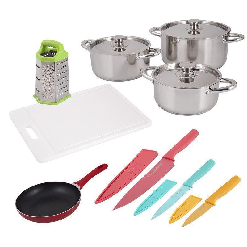 Bateria de Cocina + Utensilios 12 Piezas AH33 - ArtHome-0