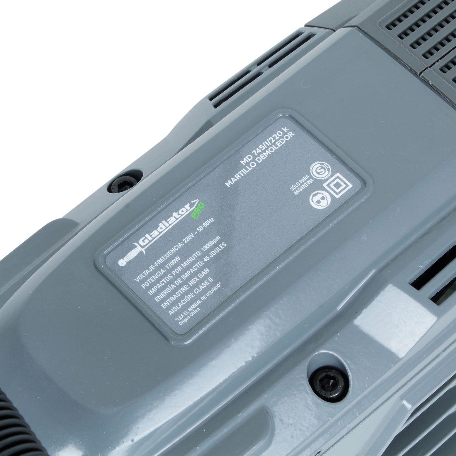 MARTILLO DEMOLEDOR HEX 1700W 45 J MD 745/1/220 K-5