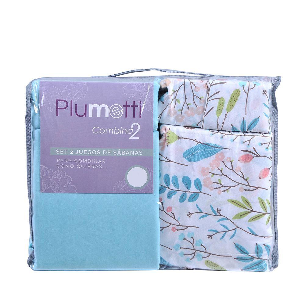 Sabana combinada estampada MF  2 P Azucena-4
