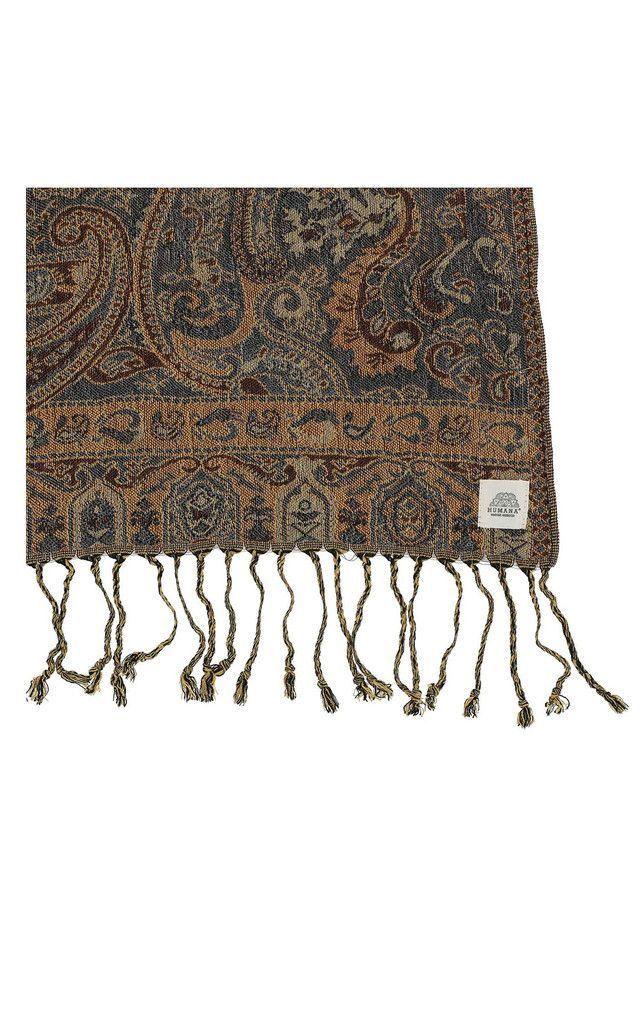 Pañuelo Jacquard Paisley Celeste Humana-1