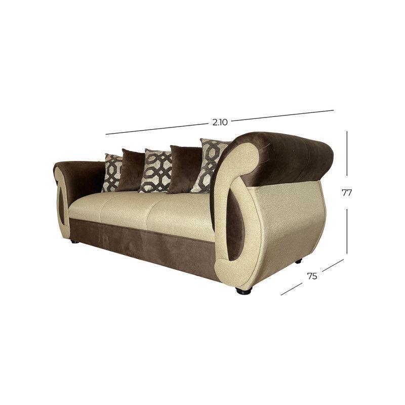 Sofá New Dominga Beige 3 Cuerpos-3