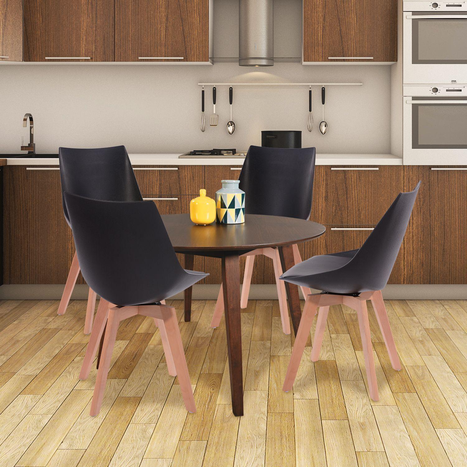 Pack 4 Sillas de Comedor Otawa Negro-1