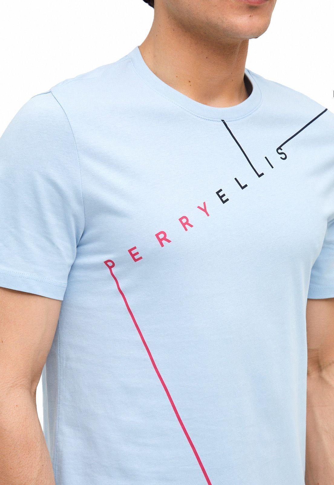 Polera celeste estampada logo-1