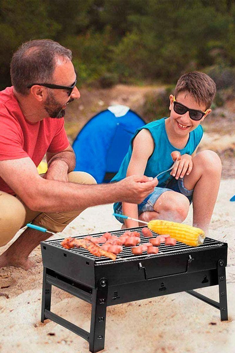 Parrilla Plegable Portátil Outdoor Camping Negro-5