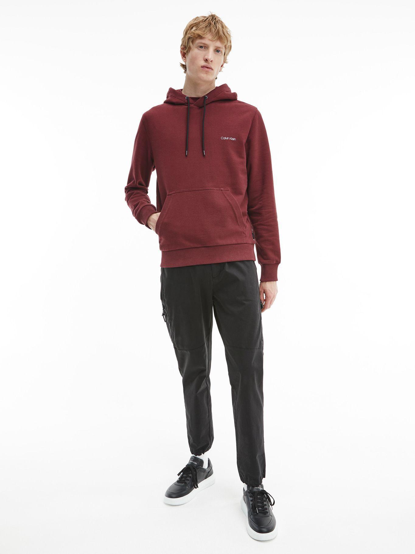 Polerón Small Chest Logo Hoodie Burdeo Calvin Klein-0