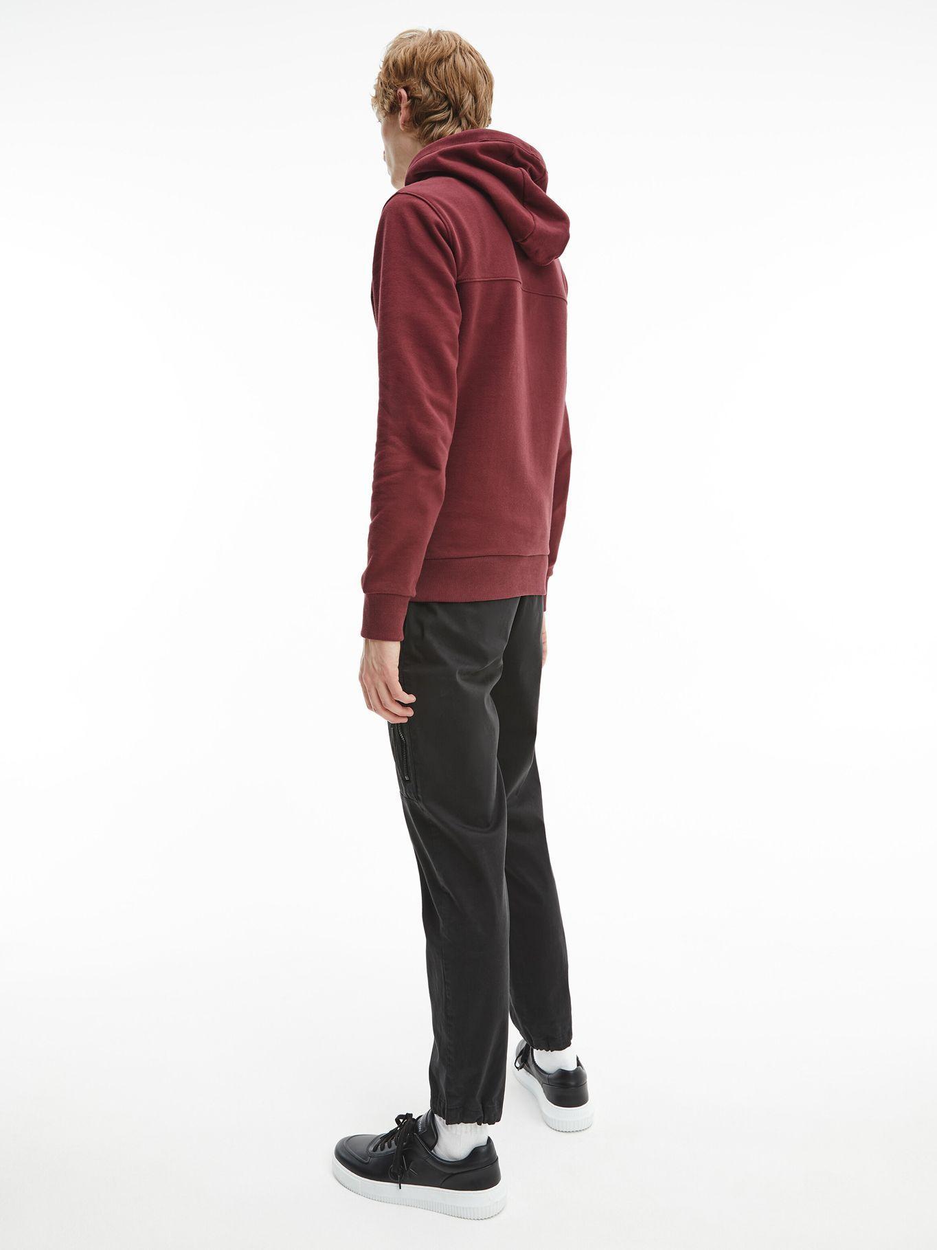 Polerón Small Chest Logo Hoodie Burdeo Calvin Klein-1
