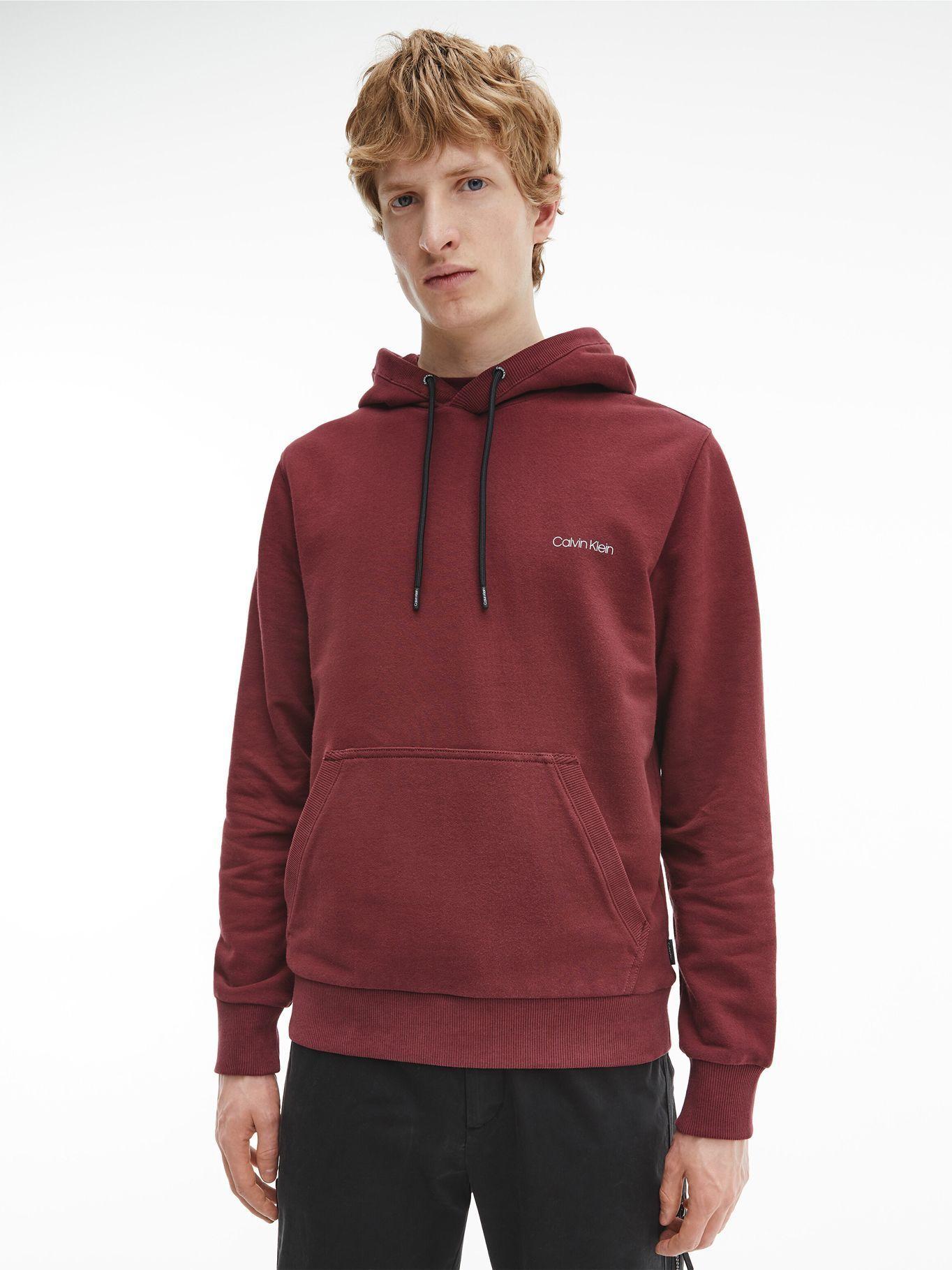 Polerón Small Chest Logo Hoodie Burdeo Calvin Klein-3
