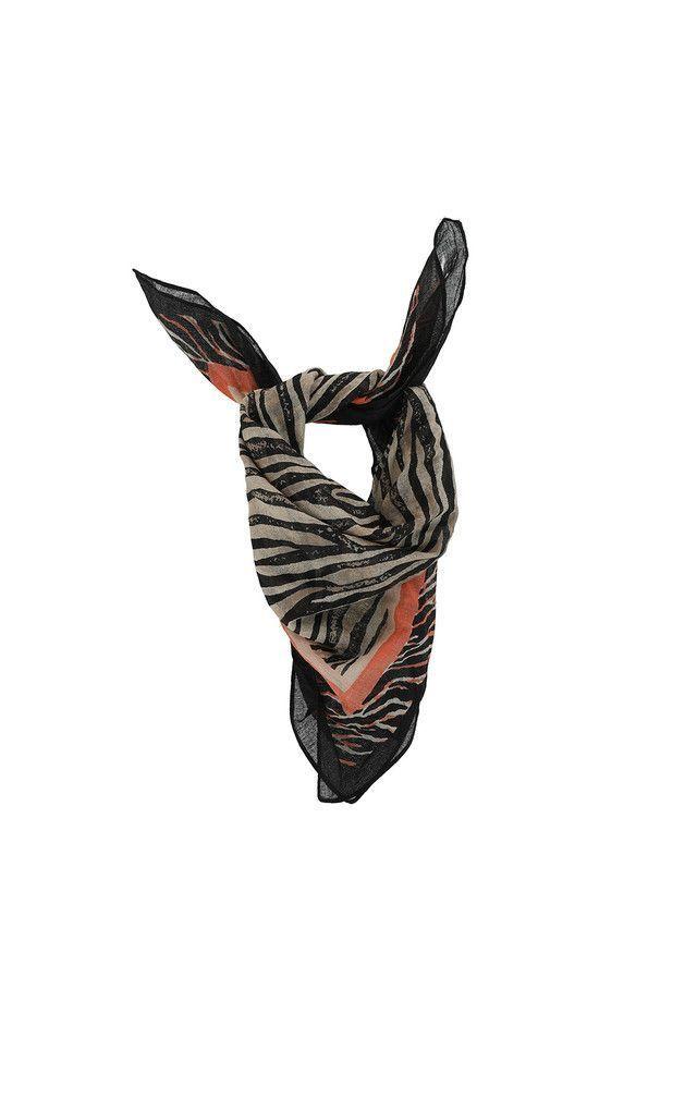 Pañuelo Bandana Estampada Zebra Beige i-D-0