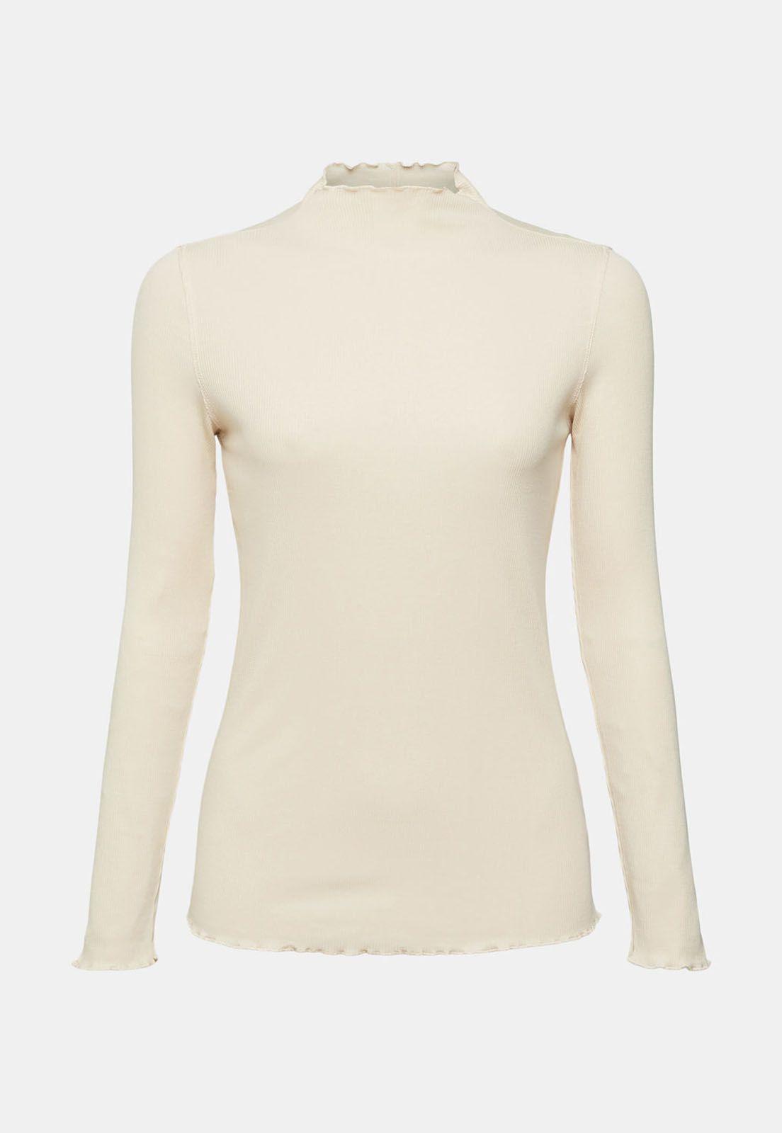 Polera De Manga Larga Con Cuello Alto Mujer Esprit-3