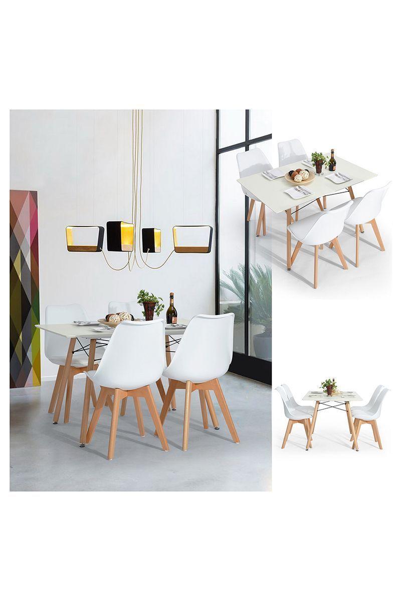 Mesa Eames 120 x 80 cm Estilo Nórdico - Blanco-4