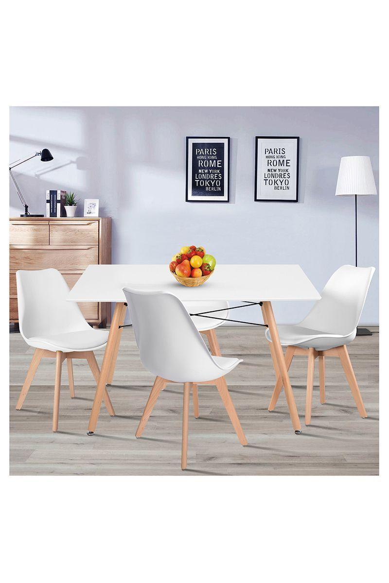Mesa Eames 120 x 80 cm Estilo Nórdico - Blanco-1