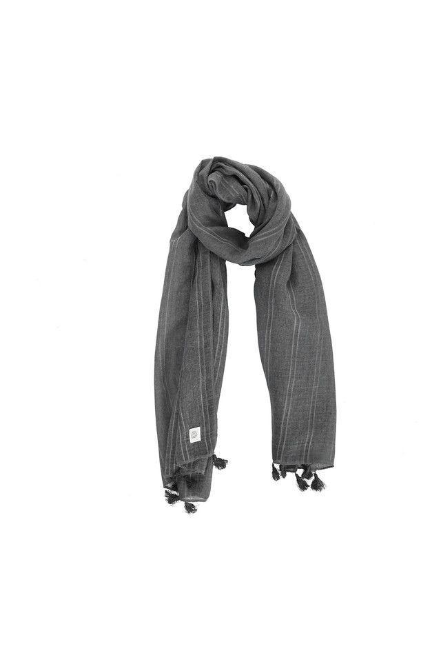 Pañuelo Liso a Rayas Ceniza Gris Humana-0