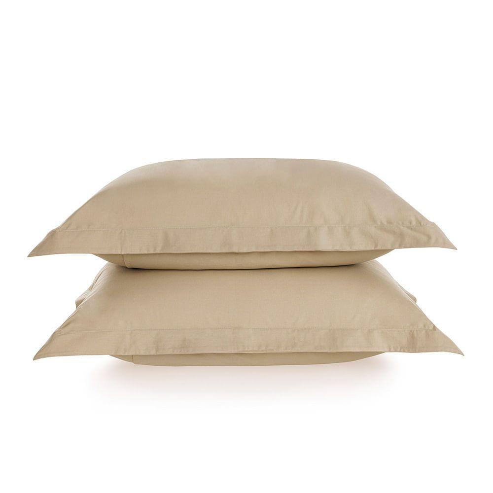 Juego de fundas de almohada Karsten Liss 180 hilos Beige-0