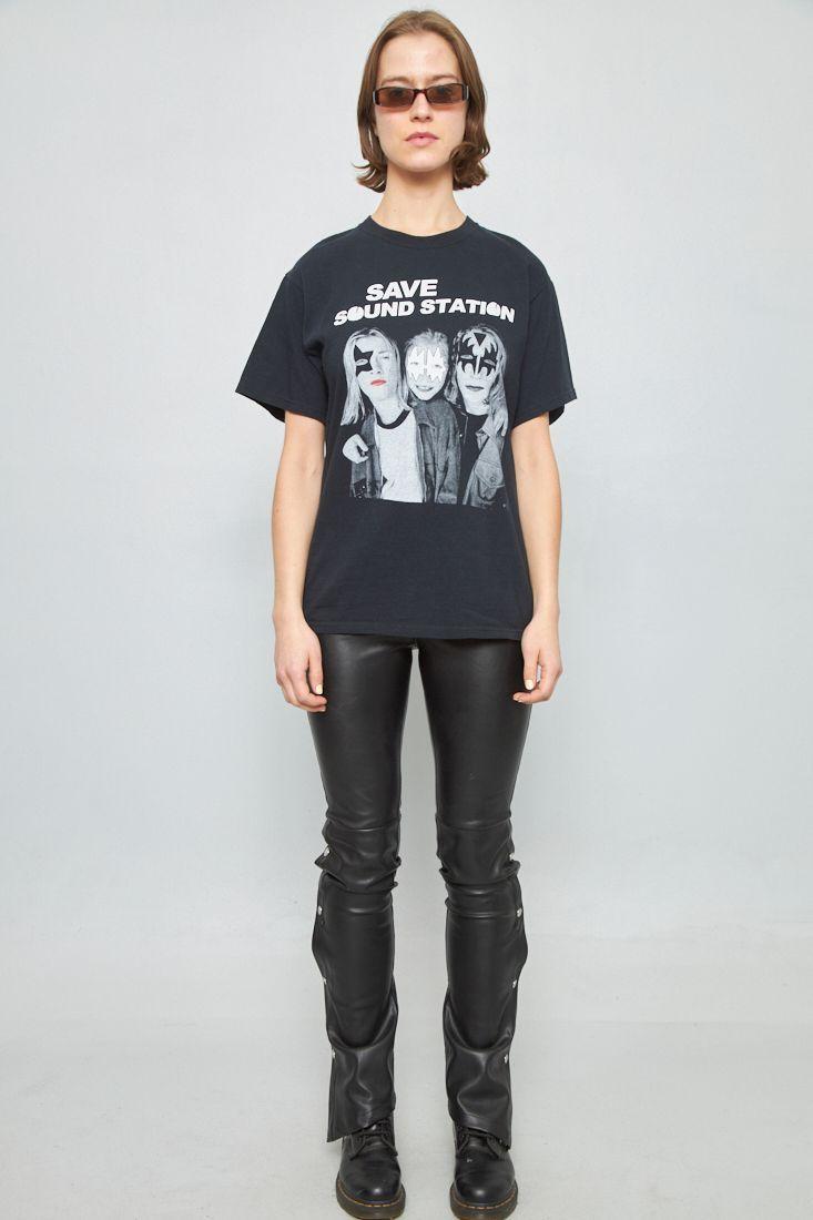 Polera casual reciclado negro fruit of the loom talla-3